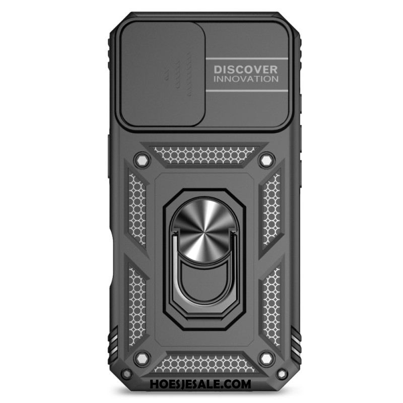 Case Hoesje iPhone 16 Plus Telefoonhoesje Ringhouder En Verschuifbare Camerabescherming