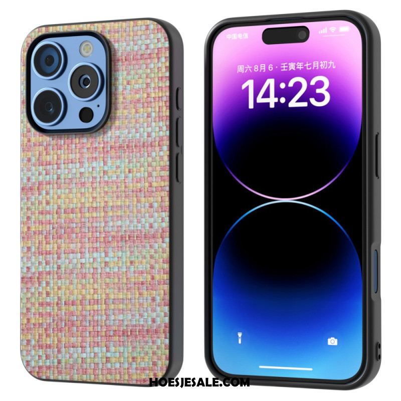 Case Hoesje iPhone 16 Pro Max Telefoonhoesje Geruite Structuur