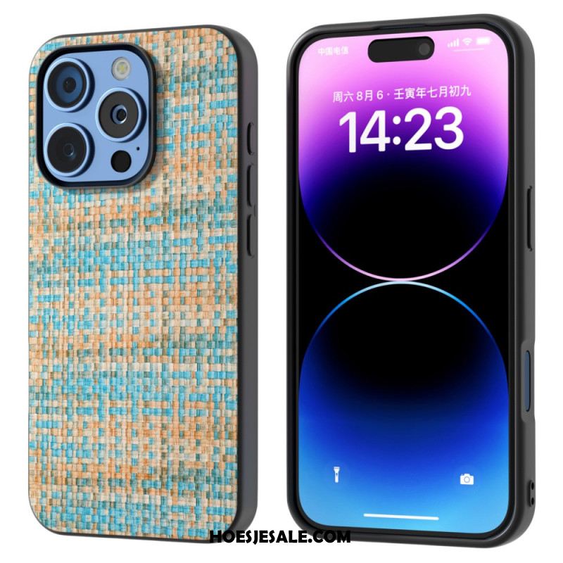 Case Hoesje iPhone 16 Pro Max Telefoonhoesje Geruite Structuur