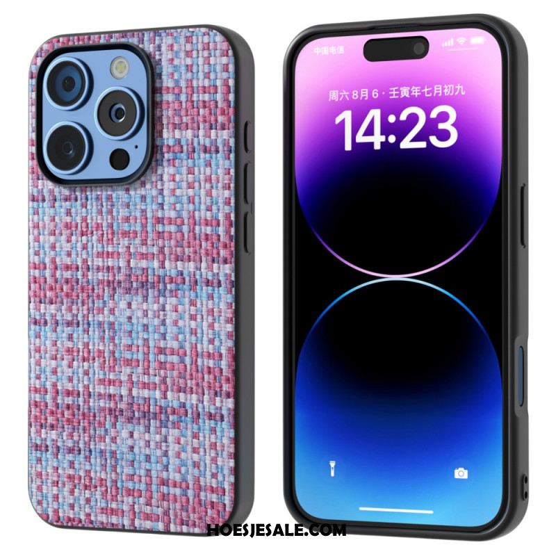 Case Hoesje iPhone 16 Pro Max Telefoonhoesje Geruite Structuur