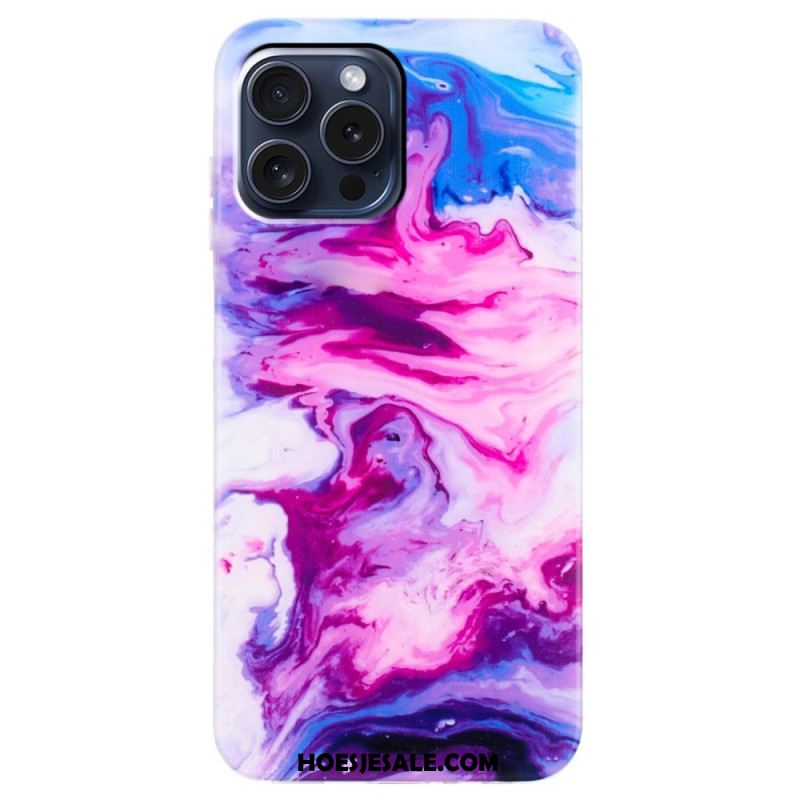 Case Hoesje iPhone 16 Pro Telefoonhoesje Gemarmerd Patroon