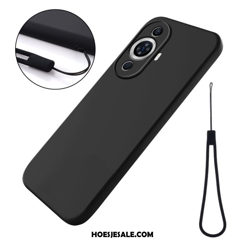 Cover Hoesje Huawei Nova 11 Pro Telefoonhoesje Vloeibare Siliconen Band