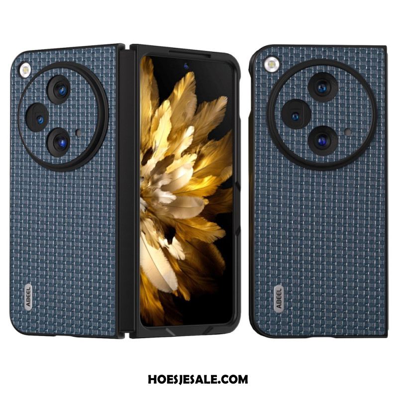 Cover Hoesje Oneplus Open Telefoonhoesje Abeel Getextureerd Leer