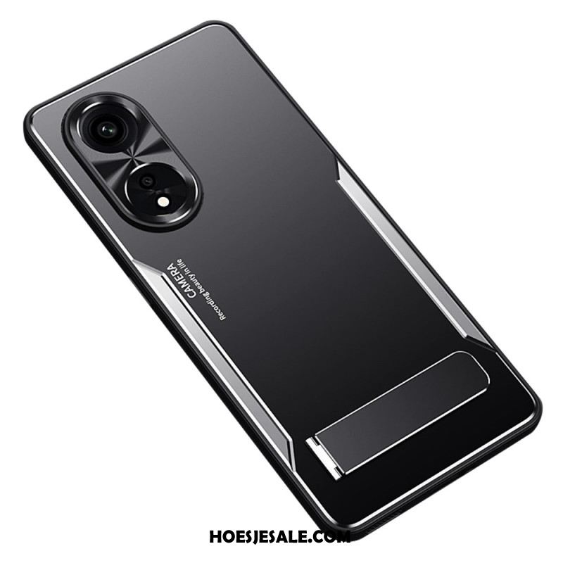 Cover Hoesje Oppo A98 5g Telefoonhoesje Metaaleffect Met Ondersteuning