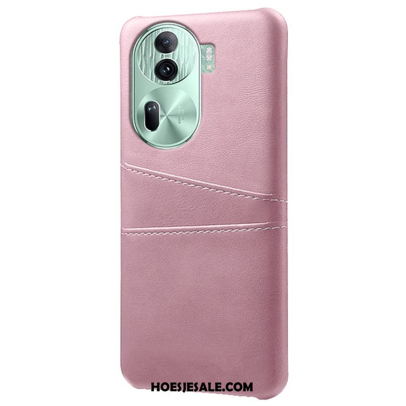 Cover Hoesje Oppo Reno 11 Pro 5g Telefoonhoesje Kaarthouder Met Leereffect