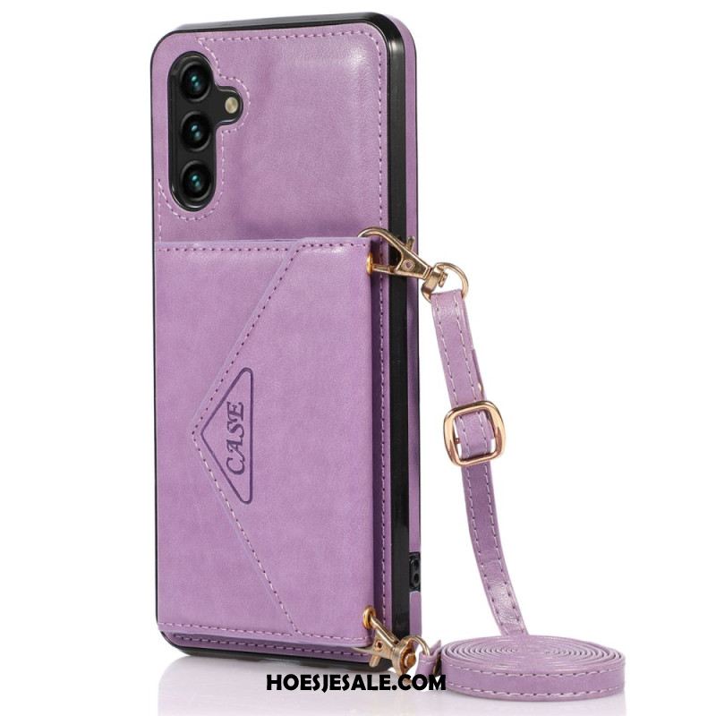 Cover Hoesje Samsung Galaxy A15 5g Telefoonhoesje Kaarthouder En Schouderband