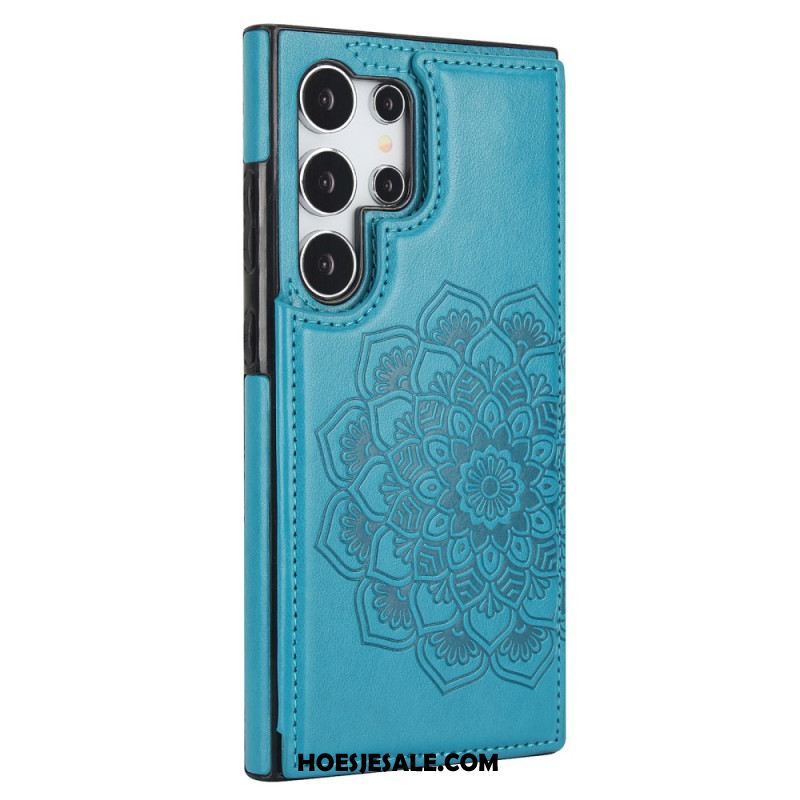 Cover Hoesje Samsung Galaxy S24 Ultra 5g Telefoonhoesje Mandala-bloemenpatroon En Ondersteuning