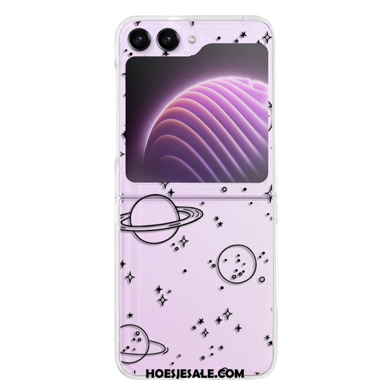 Cover Hoesje Samsung Galaxy Z Flip 5 Telefoonhoesje Transparante Hemel