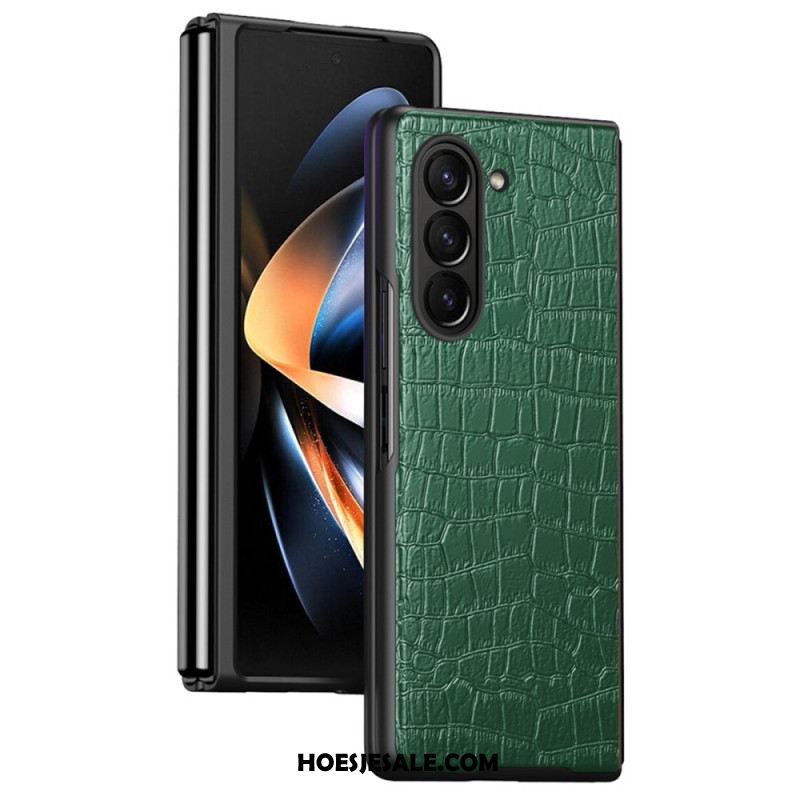 Cover Hoesje Samsung Galaxy Z Fold 6 Telefoonhoesje Krokodilstijl