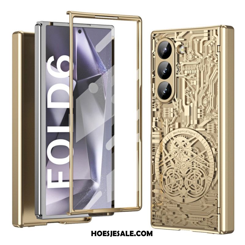 Cover Hoesje Samsung Galaxy Z Fold 6 Telefoonhoesje Mechanische Legend-serie