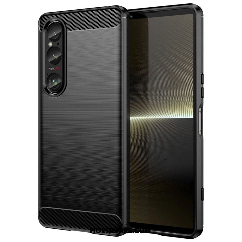 Cover Hoesje Sony Xperia 1 Vi Telefoonhoesje Geborstelde Koolstofvezel