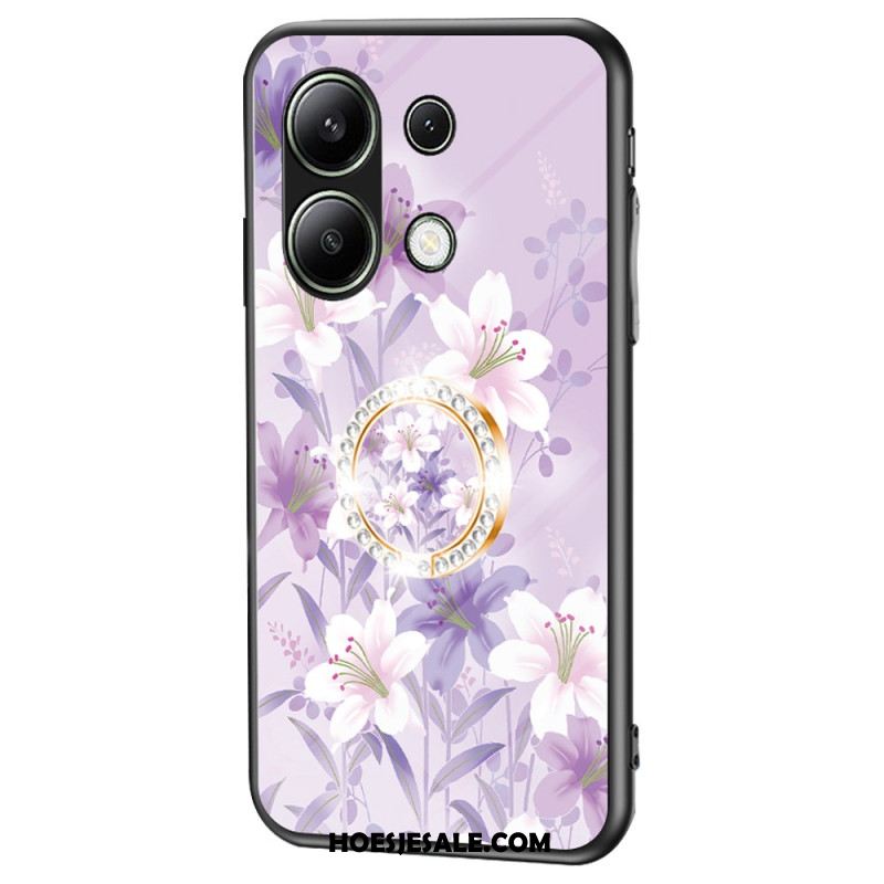 Cover Hoesje Xiaomi Redmi Note 13 4g Telefoonhoesje Ringhouder Met Bloemen