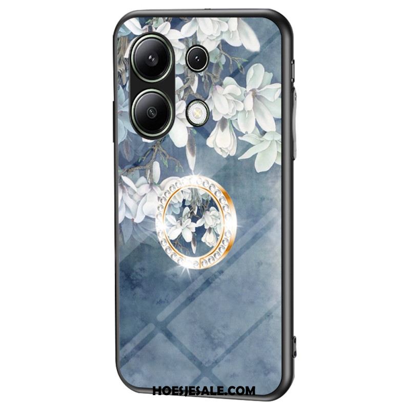 Cover Hoesje Xiaomi Redmi Note 13 4g Telefoonhoesje Ringhouder Met Bloemen