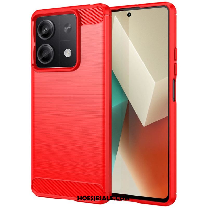 Cover Hoesje Xiaomi Redmi Note 13 5g Telefoonhoesje Geborstelde Koolstofvezel