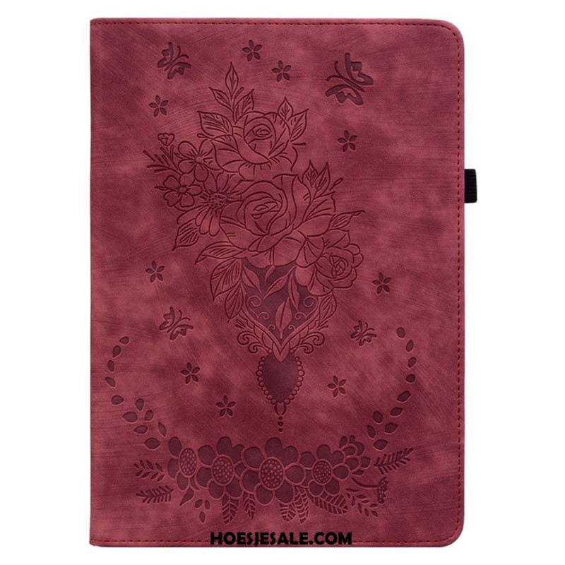 Cover Samsung Galaxy Tab S9 Plus Vlinders En Rozen