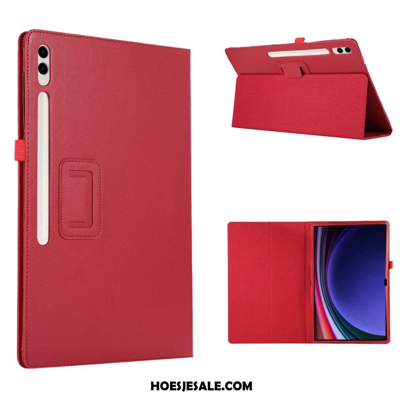 Cover Samsung Galaxy Tab S9 Ultra Litchi-leerstijl