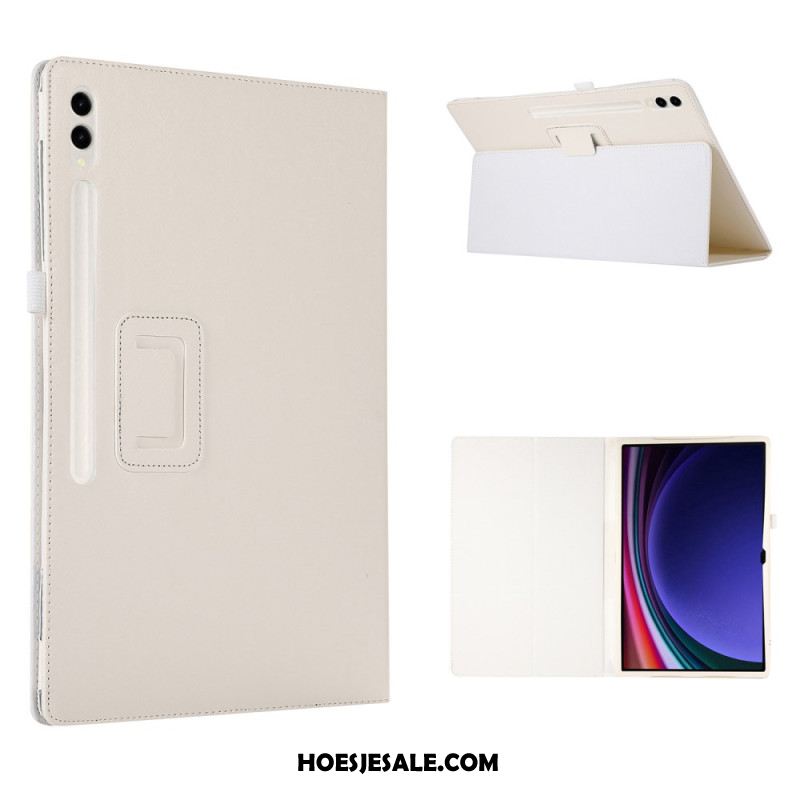 Cover Samsung Galaxy Tab S9 Ultra Litchi-leerstijl