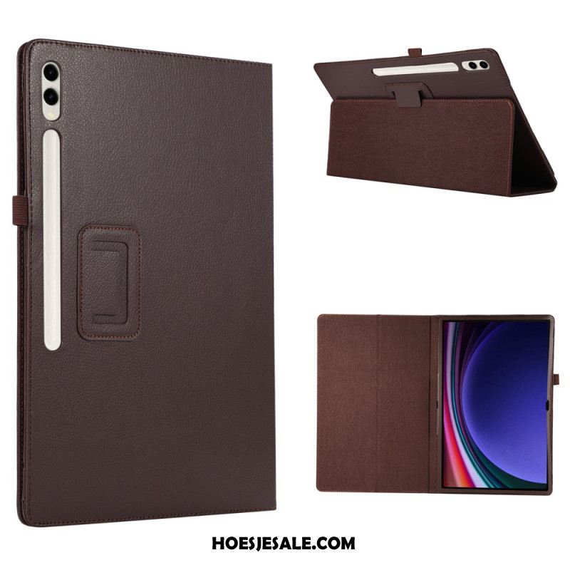 Cover Samsung Galaxy Tab S9 Ultra Litchi-leerstijl