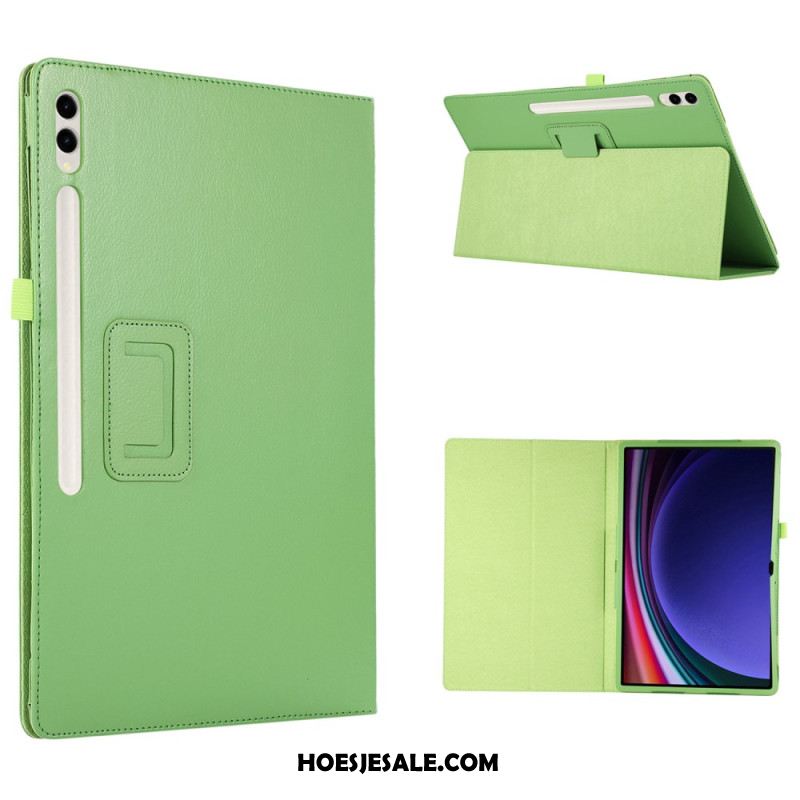 Cover Samsung Galaxy Tab S9 Ultra Litchi-leerstijl