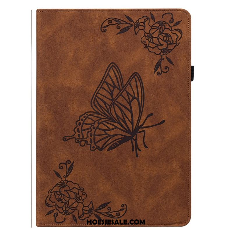 Cover Voor Samsung Galaxy Tab S9 Fe Vlinders En Bloemen