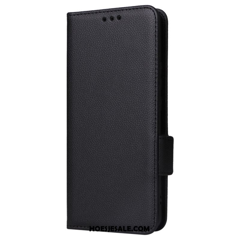 Flip Case Leren Oppo Reno 11 5g Litchi-textuur Met Riempje