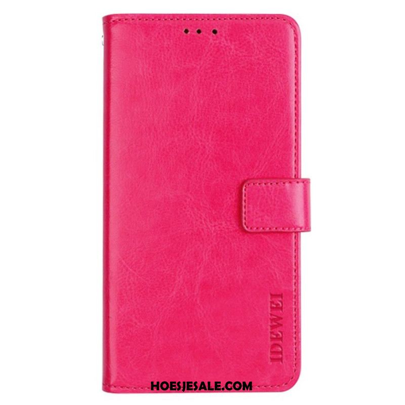 Flip Case Leren Oppo Reno 11f 5g Idewei Ledereffect