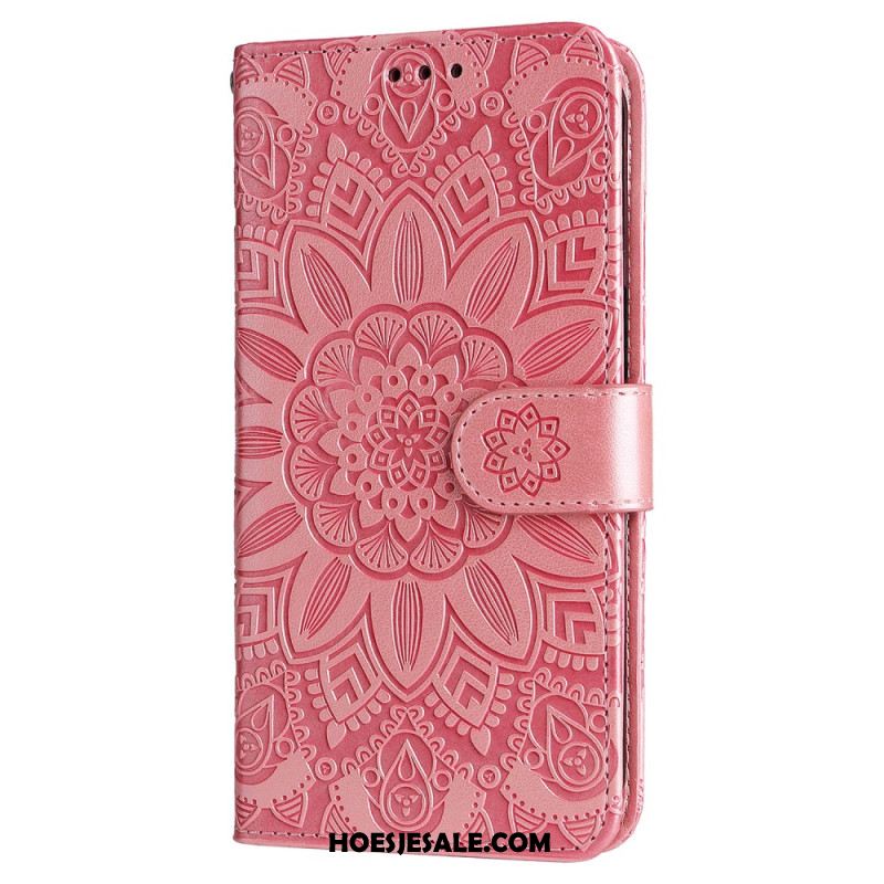 Flip Case Leren Oppo Reno 11f 5g Zonnebloem Zon