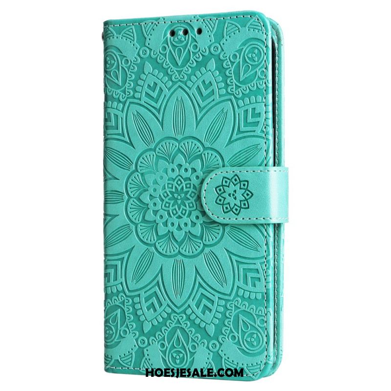 Flip Case Leren Oppo Reno 11f 5g Zonnebloem Zon