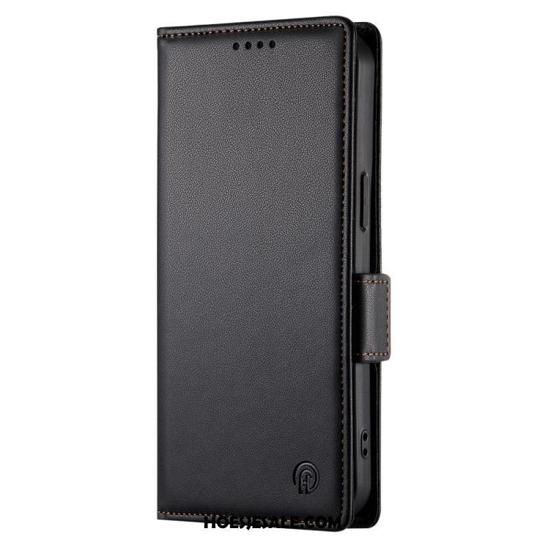 Flip Case Leren Oppo Reno 12 5g Ledereffect