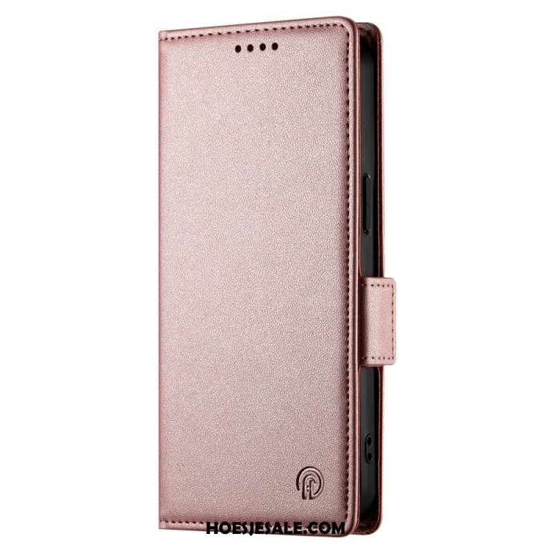 Flip Case Leren Oppo Reno 12 5g Ledereffect