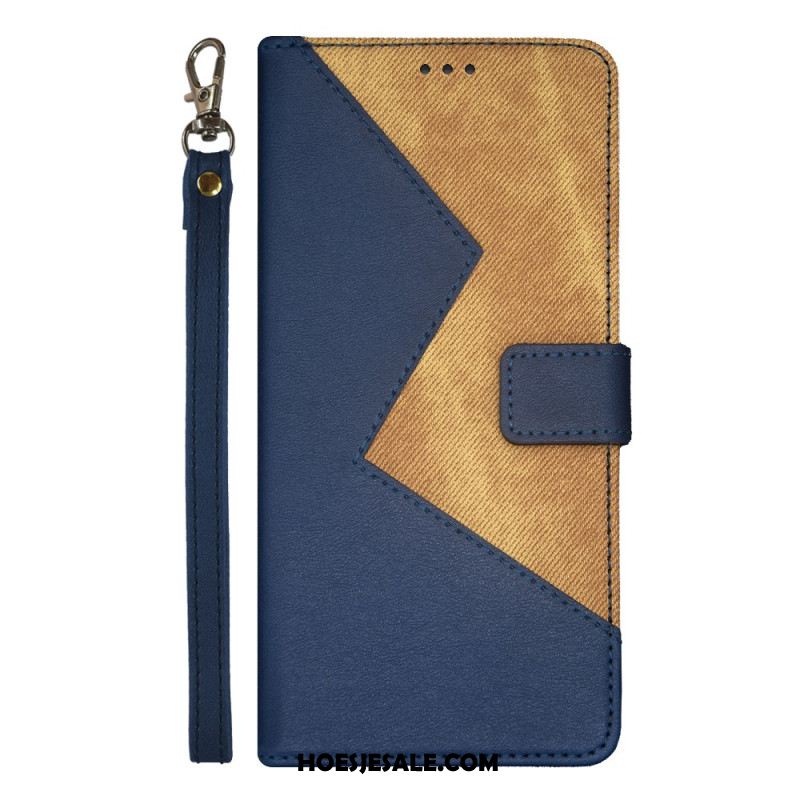 Flip Case Leren Oppo Reno 12 5g Tweekleurige Idewei