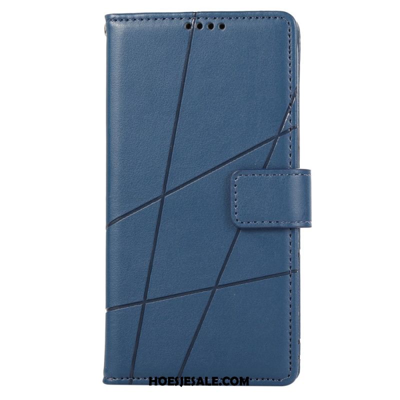 Flip Case Leren Oppo Reno 12 Pro 5g Lijnen