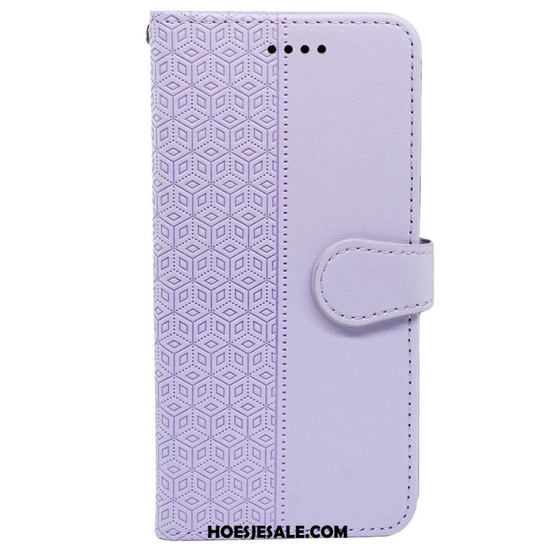 Flip Case Leren Oppo Reno 12 Pro 5g Verticale Fries Met Band