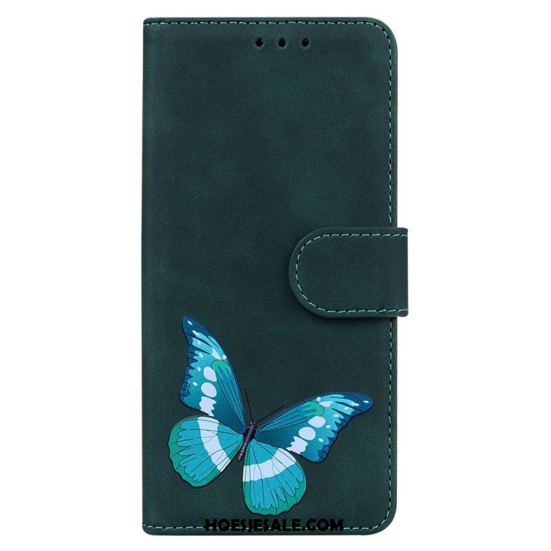 Flip Case Leren Oppo Reno 12f 5g Vlinder