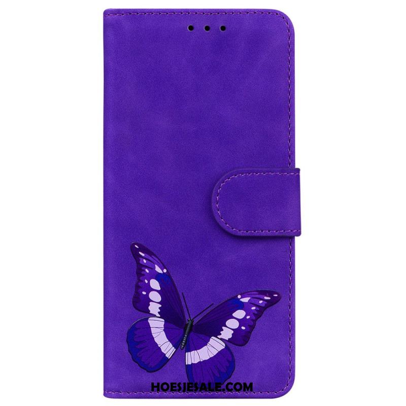 Flip Case Leren Oppo Reno 12f 5g Vlinder