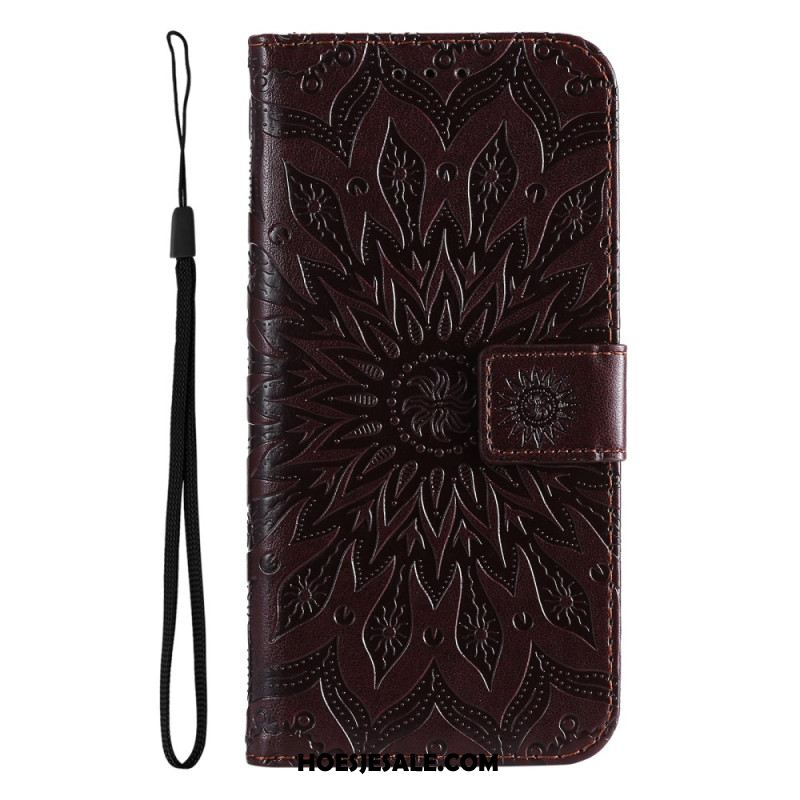 Flip Case Leren Samsung Galaxy A55 5g Fantastische Mandala Met Riem