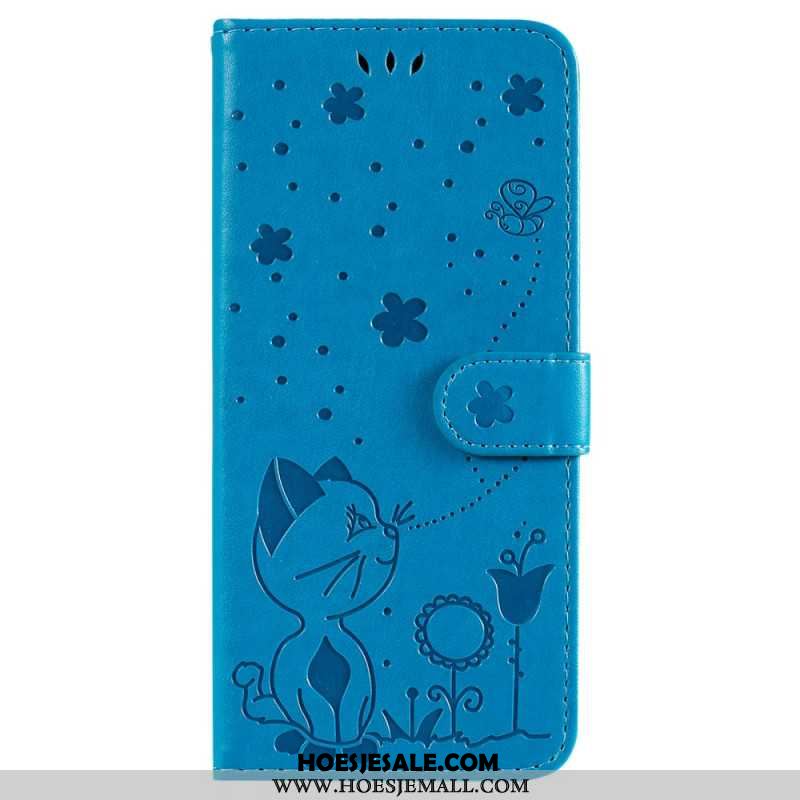 Flip Case Leren Samsung Galaxy S24 Fe Kat En Bij