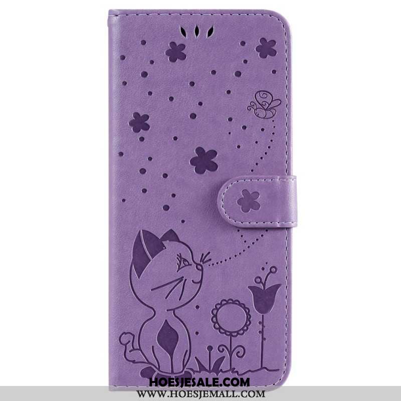 Flip Case Leren Samsung Galaxy S24 Fe Kat En Bij