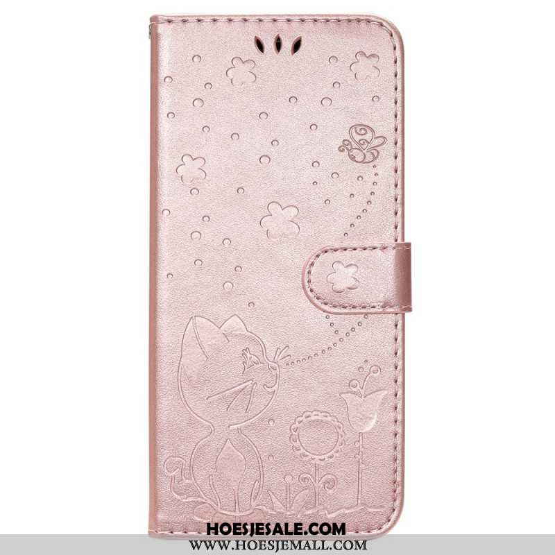 Flip Case Leren Samsung Galaxy S24 Fe Kat En Bij