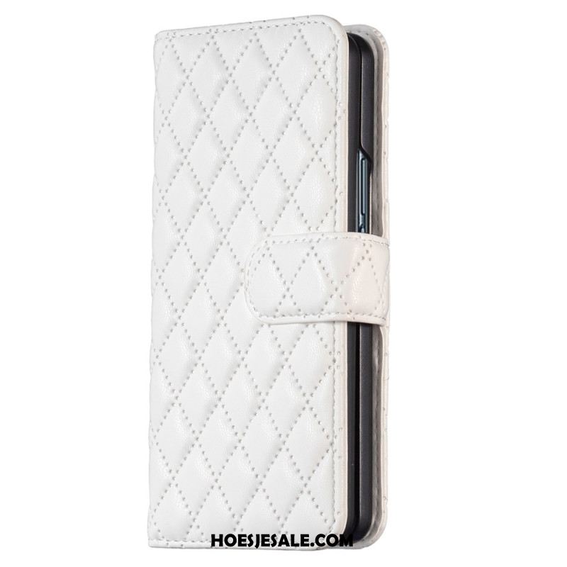 Flip Case Leren Samsung Galaxy Z Fold 6 Gewatteerd