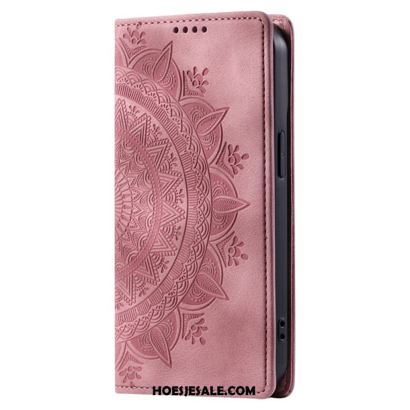 Flip Case Leren Xiaomi 14 Pro Mandala Suède-effect