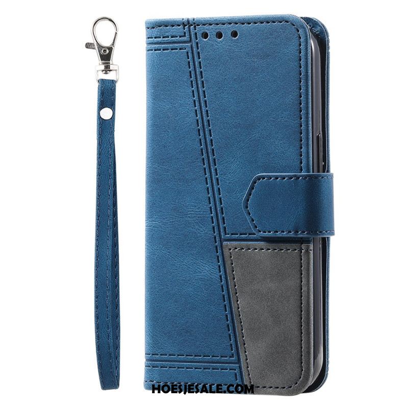 Flip Case Leren Xiaomi 14 Pro Ttudrch Lanyard Rfid-blokkering