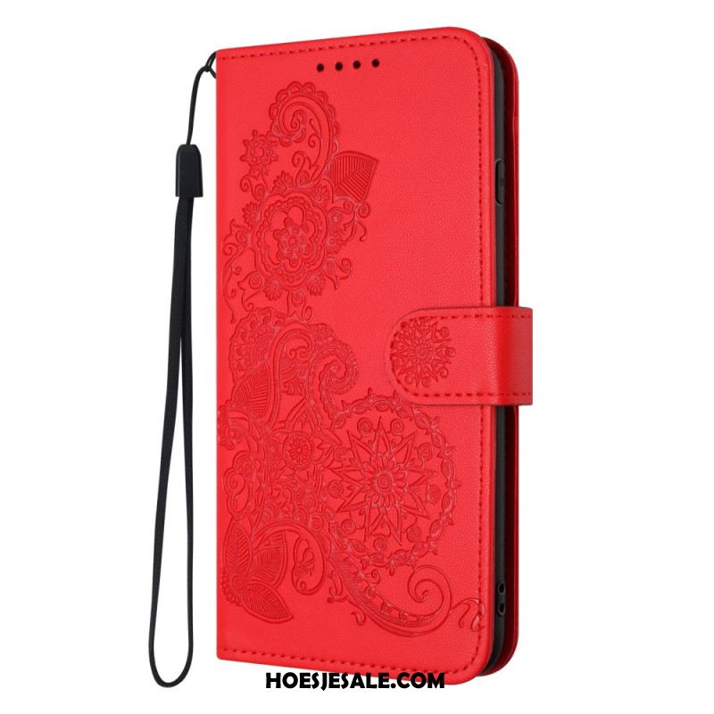 Flip Case Leren Xiaomi 14 Pro Zonnebloempatroon