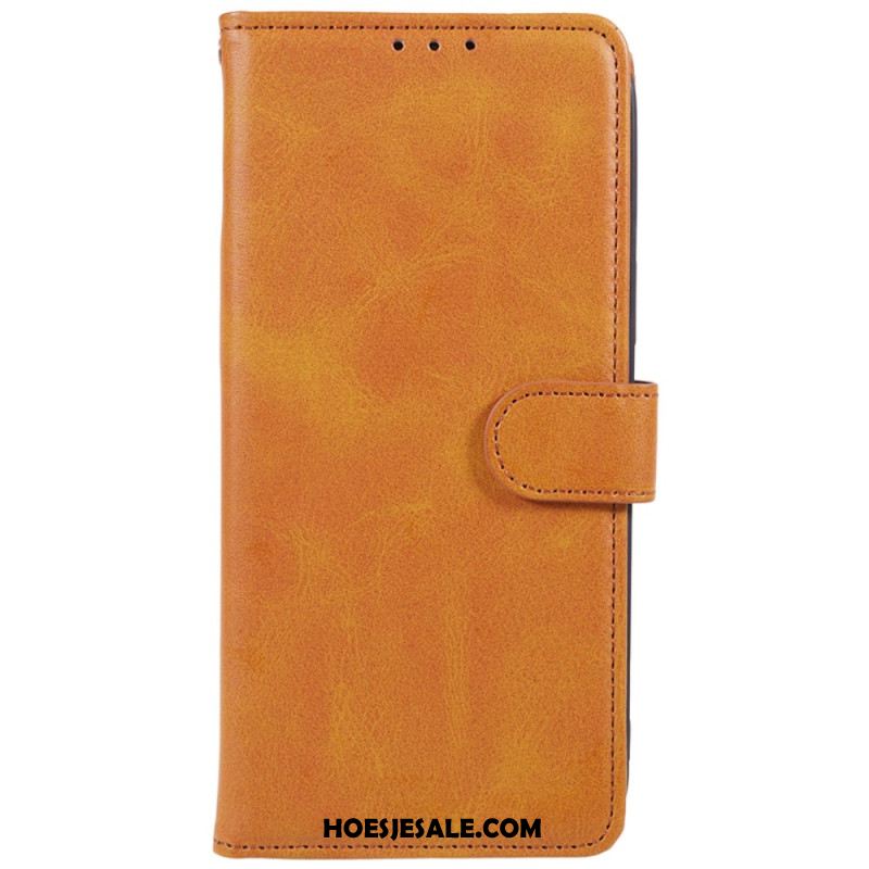 Flip Case Leren Xiaomi Redmi Note 13 5g Ledereffect Met Riem