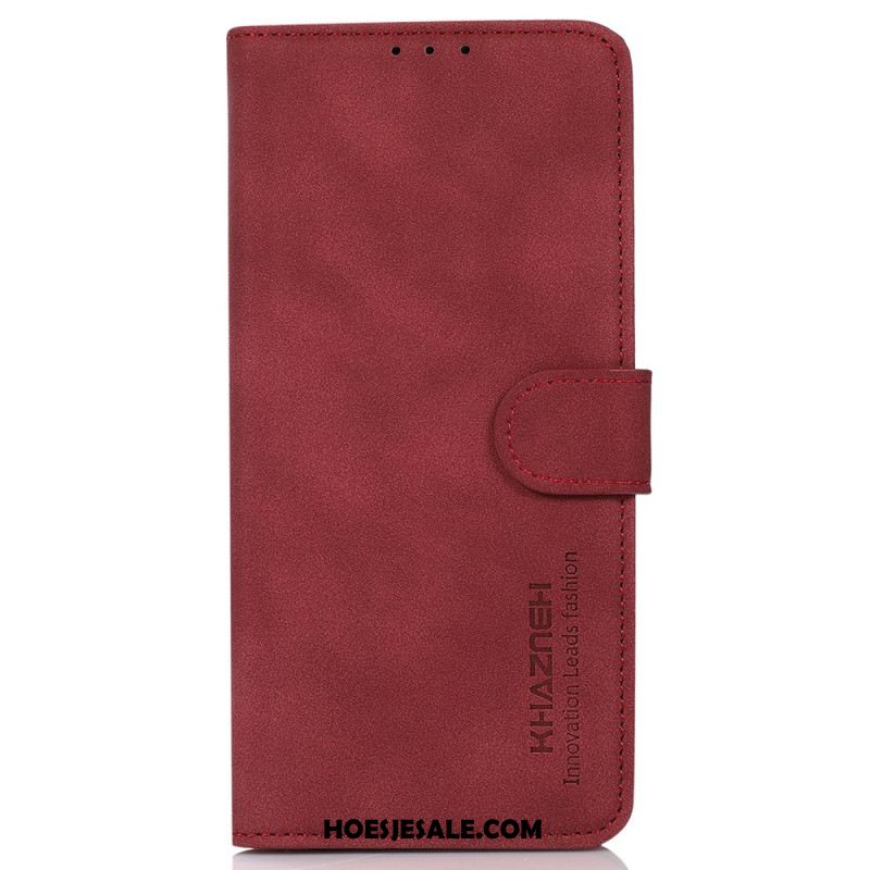 Flip Case Leren Xiaomi Redmi Note 13 Pro Plus 5g Khazneh Suède-effect