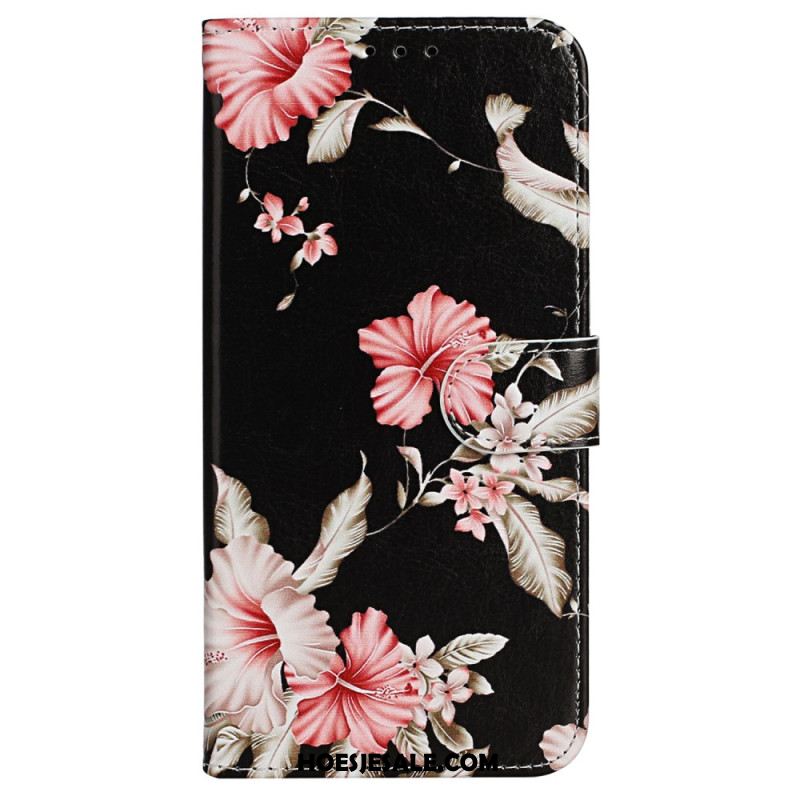 Flip Case Leren iPhone 16 Marmereffect