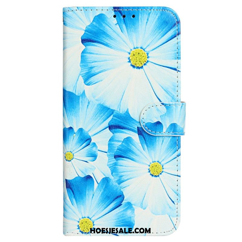 Flip Case Leren iPhone 16 Marmereffect