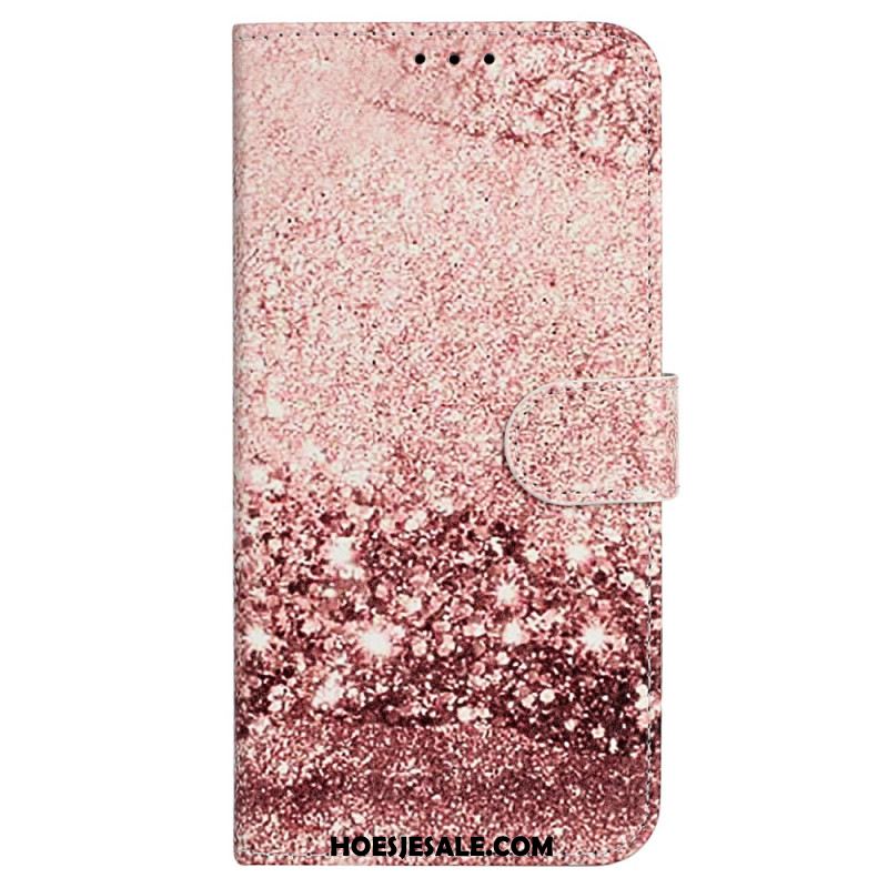 Flip Case Leren iPhone 16 Marmereffect