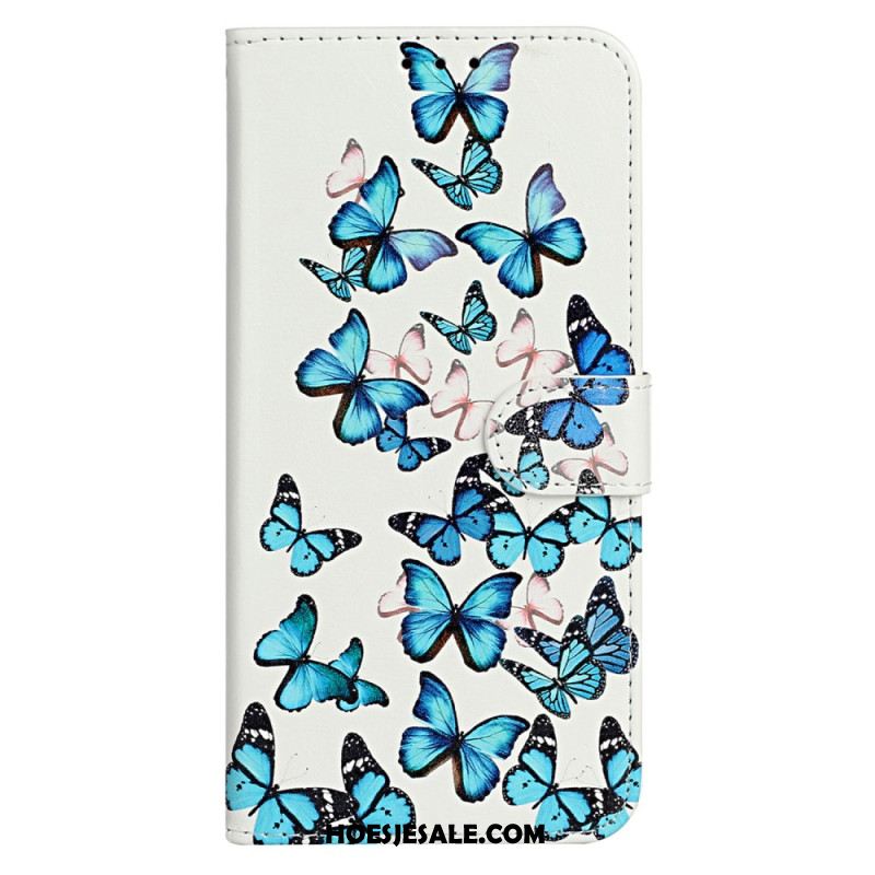 Flip Case Leren iPhone 16 Marmereffect