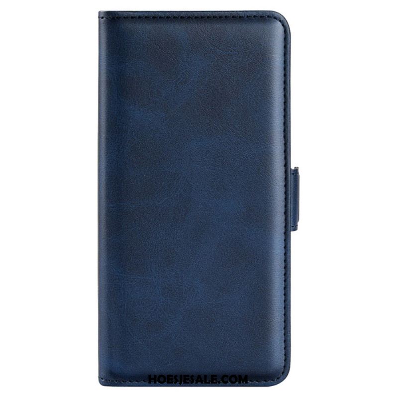 Flip Case Leren iPhone 16 Plus Dubbele Sluiting